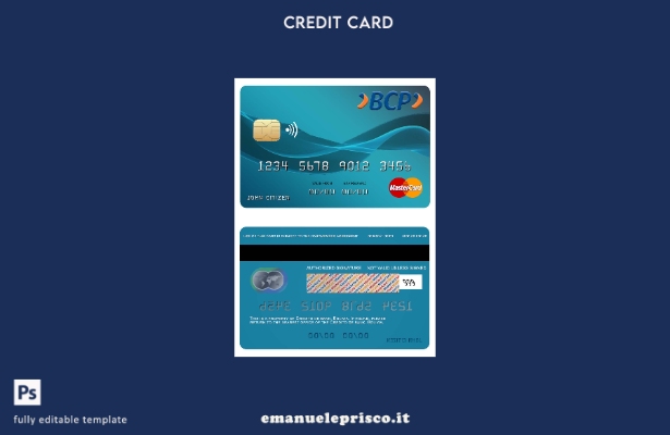 modello di mastercard bancario Bologna Credito stile verificato